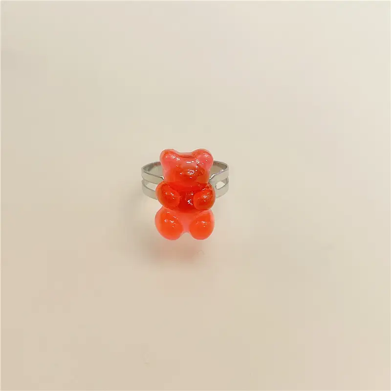 INS Sweet Cute Girls Bear Adjustable Finger Ring