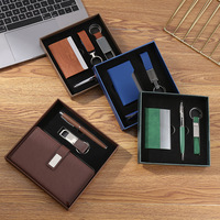 Coffret Cadeau d'Affaires Personnalisé Moderne et Minimaliste Imprimé en Letterpress – Ensemble Souvenir Trois Pièces Comprenant Carnet, Porte-clés et Stylo Métallique CN