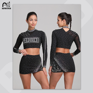 Uniforme de cheerleading personnalisé en spandex, nouveau design, vente en gros d'uniformes de cheerleading, uniformes de cheerleading pour enfants et adultes, manches courtes, uniforme de cheerleading pour filles - Product Image 6