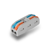 Terminal de Cableado PCT-211 de Conexión Rápida, Puede Empalmarse con Conector 1 Entrada 1 Salida