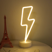 Vente en gros de lampes de nuit de bureau néon, fonctionnant avec 3 piles AA ou USB, lumière néon LED en forme de cœur