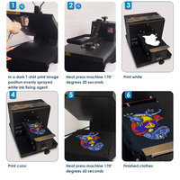 Taille A3 A4 T-shirts Textile Tissu 6 couleurs Imprimante Tissu Imprimantes Numériques Directement à la Machine d'impression de vêtement Imprimante de T-shirts DTG