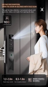 Cerradura Inteligente con Reconocimiento Facial 3D, Huella Dactilar, Sin Llave, Tuya Wifi, Contraseña, Anti-Robo, <span class=keywords><strong>El</strong></span>éctrica, Automática - Product Image 2