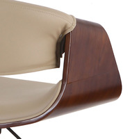 Chaise de bureau à domicile à vente chaude chaise de bureau en bois à dossier bas en forme de U avec rotation à hauteur réglable à 360