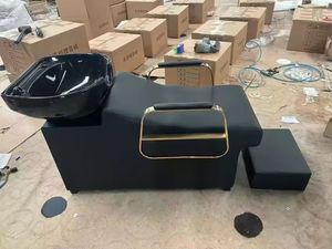 Hot Selling Durable Modern Salon Barber Chair Set-LED Mirror Cart Shampoo Bed with Reclining Function for Hotel Living Room Use - Product Image 6