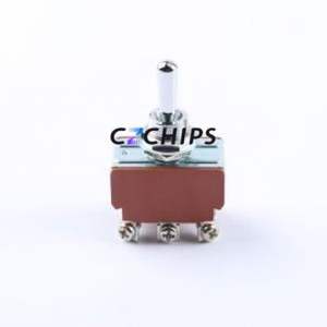 S333T Toggle Switch Through hole Component (THT) Switch Double Pole Double Throw 125V 30V Cylindrical Knob - Product Image 2