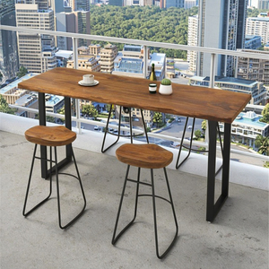 Phong Cách Hiện Đại Rắn Gỗ Thanh Bàn Ghế Đặt Nhà Phòng Khách Cao Hẹp Bảng Cho Trà Sữa Cửa Hàng Dài Phân Vùng Ban Công Thân Thiện - Product Image 4