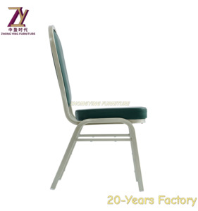เก้าอี้ร้านอาหารโลหะแบบคลาสสิกเฟอร์นิเจอร์สำหรับงานเลี้ยงพนักพิงสีเขียวนั่งสบาย - Product Image 4
