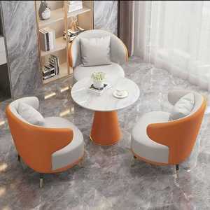 Ensemble de sièges de réception OEM ODM avec structure en bois, fauteuil moderne bicolore et <span class=keywords><strong>table</strong></span> ronde pour <span class=keywords><strong>club</strong></span>, lounge, salle VIP – Prix bas, faible MOQ - Product Image 4