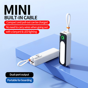 <span class=keywords><strong>Batterie</strong></span> <span class=keywords><strong>Externe</strong></span> Portable 10W Mini Universelle avec Câble Intégré, Compatible <span class=keywords><strong>iPhone</strong></span> <span class=keywords><strong>et</strong></span> <span class=keywords><strong>Samsung</strong></span> - Product Image 2
