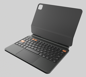 Étui pour clavier magique en alliage d'aluminium compatible avec <span class=keywords><strong>iPad</strong></span> <span class=keywords><strong>Pro</strong></span> 11 pouces 2024 2025 M4 M5 Clavier sans fil 6 rangées avec rétroéclairage Pavé tactile Vente en gros OEM/ODM/Marque privée - Product Image 2