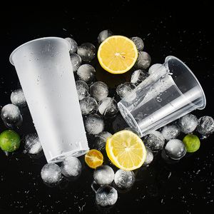 Vasos de Plástico Transparentes Desechables Ecológicos al por Mayor de 90 mm de Diámetro con Tapa para Té de Burbujas Boba, Café, con Logotipo Personalizado - Product Image 3