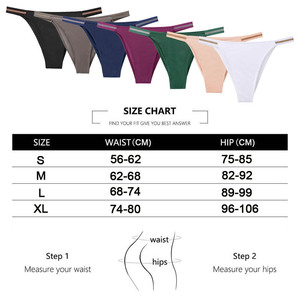 String Sexy de couleur unie pour femmes, Lingerie tentation, culotte de luxe, taille basse, sous-vêtements - Product Image 5