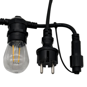 Biumart Weihnachts kugel Dekorationen rot weiß Neujahr 50 ft g40 Lichterkette 3-Funktion mit EU-Stecker und e27 verbin dbar - Product Image 2