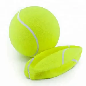 Custom Design Nylon Wool Cloth Material 9.5" Inflatable Big Tennis Ball