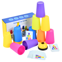 Juego de Apilamiento de Vasos Personalizable para Niños, Juego de Batalla Educativo Temprano, Juguetes Sensoriales de Cognición de Colores para Niños