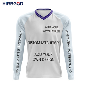 HIRBGOD Maillots de vélo de montagne personnalisables, vêtements de sport, tenue de cyclisme, vêtements de sport <span class=keywords><strong>pour</strong></span> le <span class=keywords><strong>VTT</strong></span> - Product Image 1