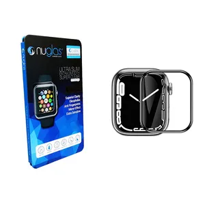 Nuglas חדש 3D מלא כיסוי מזג זכוכית עבור Apple חכם שעון 8 זכוכית מסך מגן