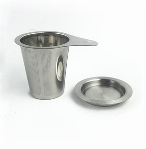 Infusore per Tè in Acciaio Inox 18/8 Extra Fine, Ecologico, <span class=keywords><strong>con</strong></span> Grande Capacità, Doppi Manici e Vassoio Raccogligocce per Teiera Sospesa - Product Image 5