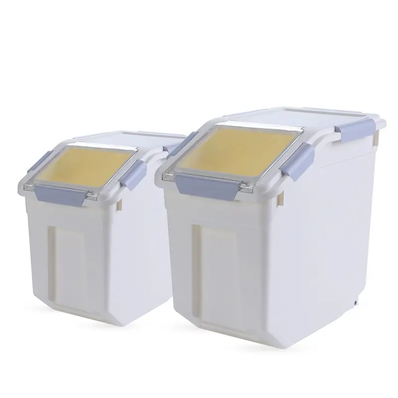Contenitore per scatola di immagazzinaggio di cereali per Dispenser di riso ermetico in plastica rosa verde grigio verde ecologico senza BPA