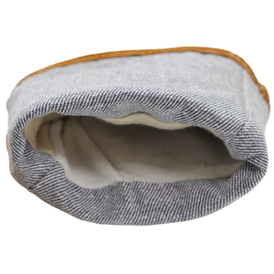 Guantes de soldadura de cuero dividido de vaca marrón Palma de cuero doble para chimenea Guantes DE TRABAJO DE SEGURIDAD resistentes al calor - Product Image 6