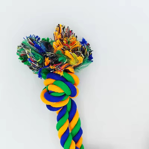 Yeni pamuk halat 3 düğüm ile çift iplikçik yıkılmaz köpek oyuncaklar büyük köpekler için agresif Chewers römorkör savaş köpek oyuncağı oyuncaklar - Product Image 4