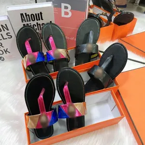 Commercio all'ingrosso scarpe di marca firmate da donna sandali in pelle da donna
