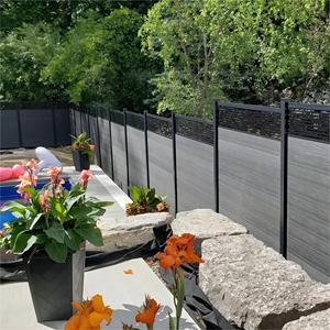Villa facile installato WPC <span class=keywords><strong>recinzione</strong></span> <span class=keywords><strong>con</strong></span> cancello singolo buon prezzo <span class=keywords><strong>legno</strong></span> pannello di plastica Co-estrusione giardino scherma - Product Image 5