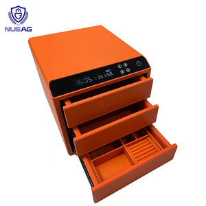 Custom Smart Unlocking Three Layers Divided Drawers Home Security Fingerprint Safe <b>Box</b> for Storage Jewellery - Product Image 2