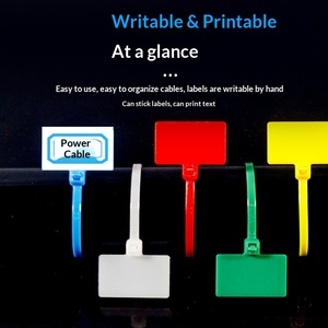 Etichetta in Nylon, Fascetta in Plastica, Marcatore per Cavi a Rete 4mm X 200mm, Corda di Fissaggio per Fasciatura Cavi, Tensionatore - Product Image 3