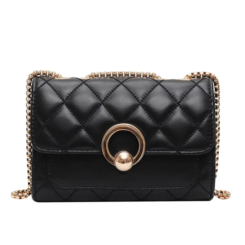 Famous Brand Elegant Fashion Designer Ladies Black Handbags Women Shoulder Bags