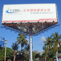 Papan Reklame Unikutub Besar Iklan Luar Ruangan Galvanis Kustom