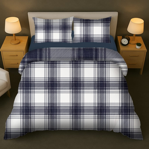 Hàng dệt gia dụng xuyên biên giới, Ga Trải Giường và trang bị tấm, thương mại nước ngoài, in màu rắn, bộ trang bị bốn mảnh 70gsm - Product Image 5