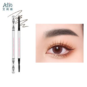 Personalizado coreano de doble cabeza Micro ojo lápiz de cejas marcador con 2 en 1 Etiqueta Privada triángulo de 1,5mm cejas lápiz con cepillo - Product Image 2