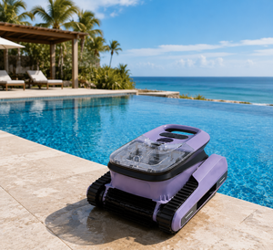 Robot de nettoyage de piscine intelligent AI, nettoyeur automatique de piscine avec planification de trajet intelligente pour piscines enterrées, batterie au lithium ABS, améliorez votre piscine - Product Image 1
