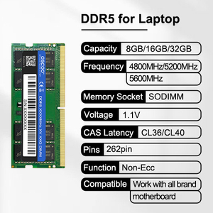 Bộ nhớ RAM OSCOO DDR5 32GB 16GB 8GB On-Die ECC 4800/5200/5600MHz <span class=keywords><strong>DDR</strong></span> cho máy tính xách tay với chipset Chất lượng cao - Product Image 4