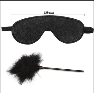 БДСМ эротический набор для взрослых бондаж набор кожаных Наручников С Завязанными Глазами воротник хлыст SM секс-игрушки для мужчин и женщин - Product Image 6