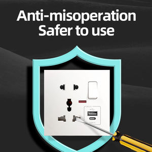 ผนังปลั๊กอเนกประสงค์สำหรับสหราชอาณาจักรสหรัฐสหรัฐสหภาพยุโรปไทยปลั๊กอเนกประสงค์พลังงานสูงชนิด <span class=keywords><strong>USB</strong></span> + Type-C พอร์ตชาร์จเร็ว3/5Pin 86ชนิดปลั๊กอเนกประสงค์ - Product Image 5