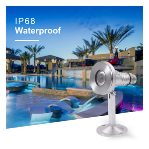 Projecteur LED subaquatique <span class=keywords><strong>pour</strong></span> piscine, lumière de fontaine LED en acier inoxydable, lumière de jardin extérieure étanche IP68, lumière de <span class=keywords><strong>spot</strong></span> LED RGB DMX - Product Image 1