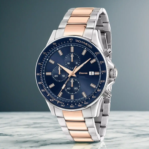 <span class=keywords><strong>Montre</strong></span> de luxe de haute qualité en acier inoxydable et quartz pour homme, 44 mm, cadran au style simple, résistante à l'eau 100 m, chronographe sportif, bracelet 20 mm - Product Image 6