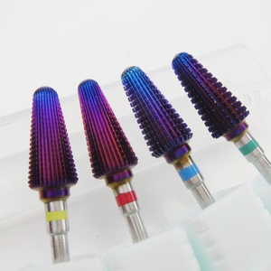Fraise à ongles droite 3XC en carbure de tungstène, embout conique pour polissage de gel - Product Image 3