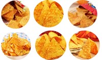 Ligne de production industrielle automatique de chips de maïs, de chips de tortilla et de snacks frits en acier inoxydable avec PLC