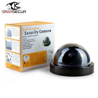 Cámara de Seguridad Ficticia SMARSECUR 01CCTV, Resistente al Agua para Exteriores, con Monitor, Batería AAA Negra, Certificación RoHS, Material ABS