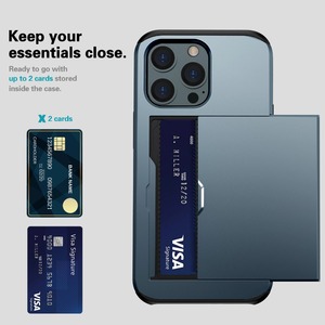 Fente Portefeuille Carte De Crédit Armure Titulaire De La Carte Mobile Téléphone Cas pour <span class=keywords><strong>iPhone</strong></span> 12 <span class=keywords><strong>13</strong></span> Pro 11 XS Max - Product Image 6