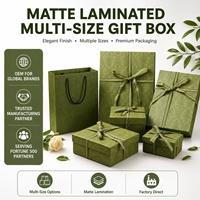 Boîte en carton rigide laminée mate haut de gamme, portable, étanche, pour cadeaux et artisanat