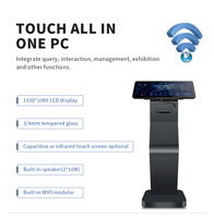 Haut-parleur intégré 2*10w machine de requête d'informations 21.5 pouces imprimante de billets lcd écran tactile interactif kiosque