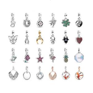 Colgante de Plata de Ley 925 para Niños, Serie ME, con Diseño de Ojo Mágico, Trébol de Cuatro Hojas y Corazón, Accesorios de Joyería, Venta al por Mayor de Fábrica - Product Image 1