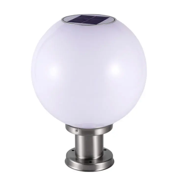 5W Acryl + SS Wichtigsten Tor Solar Led Ball Säule Licht für Außen Beleuchtung