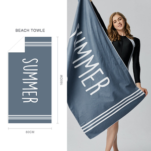 Serviette de plage en microfibre de coton doux, séchage rapide, sans sable, 80*160cm, avec impression de logo personnalisé, motif sportif ou dessin animé, été, vente en gros - Product Image 3
