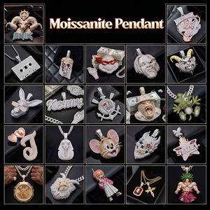 Promotion : Pendentif Hip Hop Moissanite 925 Personnalisé avec Logo 3D pour Hommes – Idéal Streetwear, Fêtes, Cadeau – Étanche et Hypoallergénique - Product Image 2